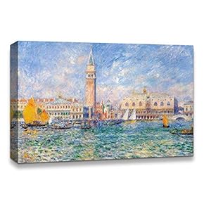 Canvas Wall Art La Grenouillere by Pierre Auguste Renoir Painting Artwork for Home Prints Framed - 12x18 inches