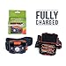 LED Headlamp Flashlight - Great for Camping, Fishing, Hiking, Dog Walking, & Kids. One of The Lightest (2.6 oz) White Cree Headlight, Water & Shock Resistant + Red Strobe, 3 AAA Batteries Included