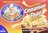 Cousin Willie's Microwave Popcorn Sweet Buttery Cinnamon Toast Kettle Corn 3 Bags Per Box (Pack of 3 Boxes)