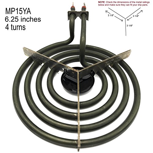 4 Pack MP22YA Electric Range Burner Element Unit Set 2- MP15YA 6.25" 2- MP21YA 8.25"