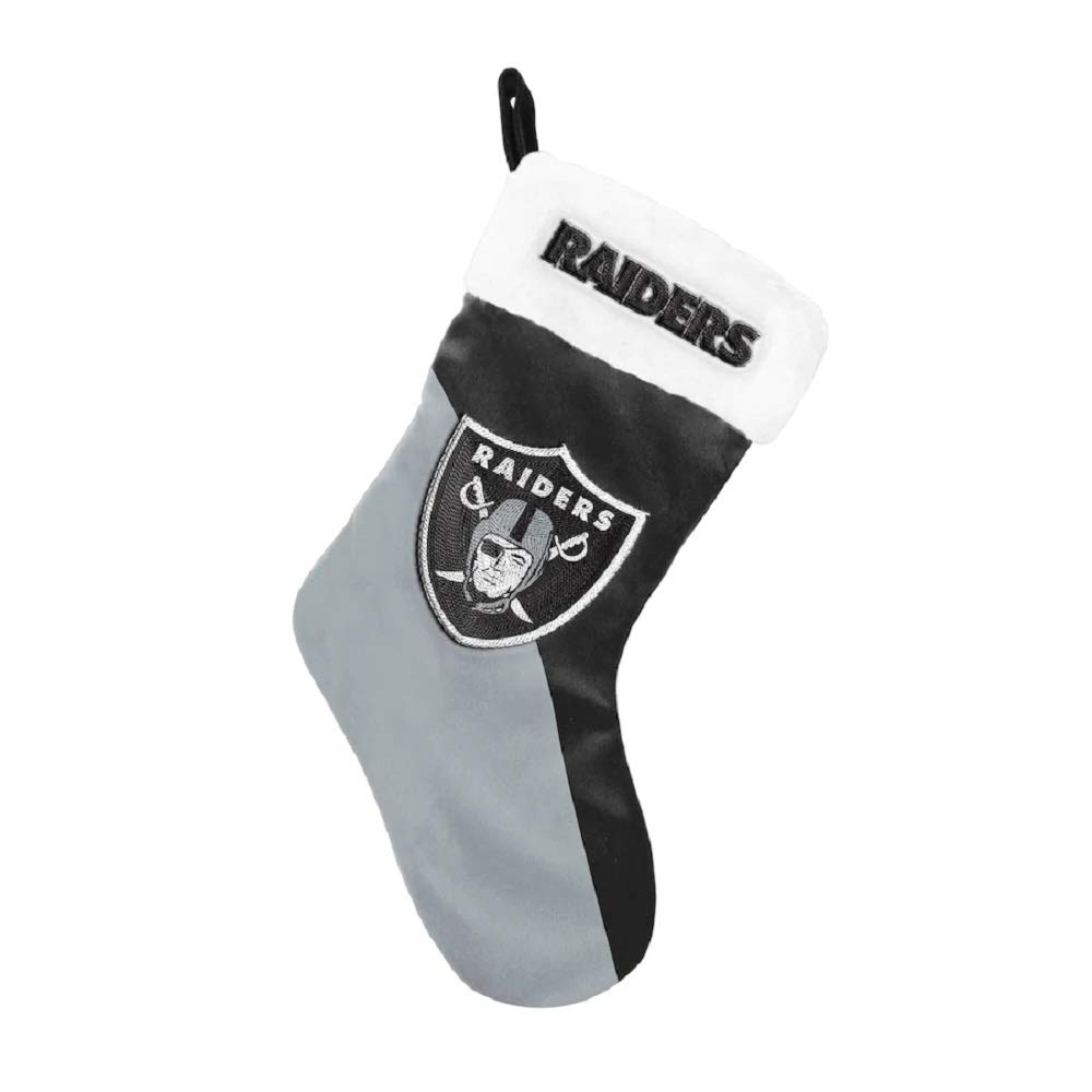 Forever Collectibles Foco NFL Las Vegas Raiders 2020 Basic Santa Claus Stocking Stocking Santa Claus Christmas