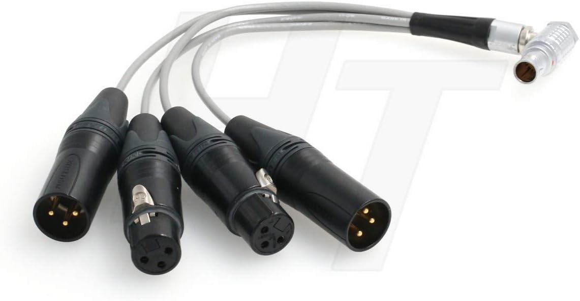 Right Angle 10 Pin to XLR 3 Pin Breakout Audio Record Cable for Shogun Inferno Ninja Inferno, Shogun Flame, Shogun Monitor (IO-R10pin) - Image 4
