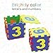 Dimple Baby Foam Play Mat (36-Piece Set) 5x5 Inches Interlocking Alphabet and Numbers Floor Puzzle Colorful EVA Tiles Girls, Boys Soft, Reusable, Easy to Clean