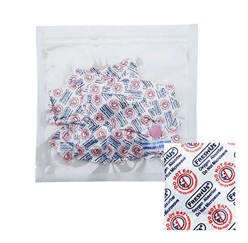 FreshUS 50cc Oxygen Absorber for Home Made Jerky - Long Term Food Storage (50, 50 CC)