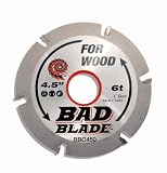 KwikTool USA BBC450 Bad Blade Carver 4-1/2" 6 Tooth With 1" Arbor And 7/8", 5/8", And 20mm Reduction Rings