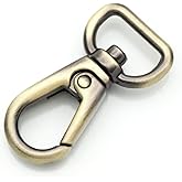 CRAFTMEMORE 4pcs Snap Hooks Lobster Clasp Heavy Duty Metal Push Gate Swivel Clasps Purse Bag Charm SC47 (Brushed Brass)