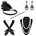 ZeroShop 1920s Accessories Headband Earrings Necklace Gloves Cigarette Holder (Medium, M16)