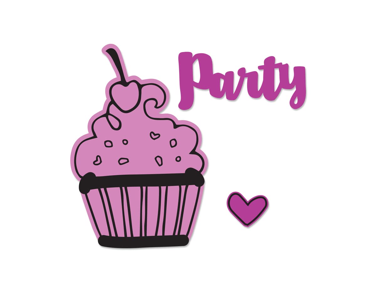 Sizzix Foam Stamp Cupcake - Multi-Colour, One Size