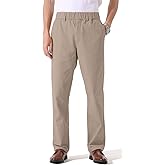 Soojun Men's Cotton Relaxed Fit Full Elastic Waist Twill Pants