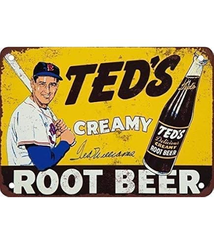 Amazon.com: WLeR-Vintage Metal Sign Ted Williams for Ted's Root