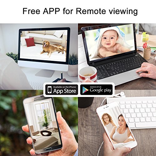 [Full HD] 1080P Wireless Security Camera,NexTrend 180 Degree Panoramic IP Camera Two-Way Audio, Motion Detection,Cloud Storage,Night Vision for Home/Office/Baby/Pet Monitor,Work on Phone,PC-4 Pack - Thumbnail 3