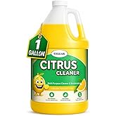 Citrus Multi Purpose Cleaner &amp; Deodorant - Floor Cleaner (Made in USA) | Tile, Stone, Laminate, Vinyl &amp; Natural Wood Floor Cleaner for Mopping, Cleaner Refill for Commercial Use, 1 Gal. (Citrus)