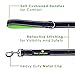 Heavy Duty Dog Leash - 2 Handles - Padded Traffic Handle for Extra Control, 7ft Long - Perfect Leashes for Medium to Large Dogs (Black and Green)