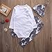 Baby Boys Daddy's Little Man Long Sleeve Bodysuit and Deer Pants Outfit with Hat (100(12-18M), White+Grey)