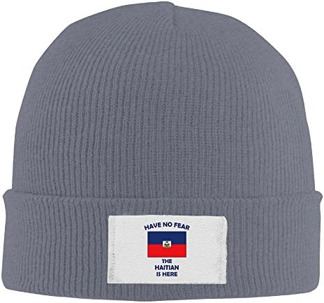 Unisex Have No Fear Haitian is Here Haiti Haitians Lightweight Beanie Hat Navy