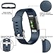Maledan Bands Replacement Compatible with Fitbit Charge 2, 3-Pack, Small Slate Blue/Lavender/Beige