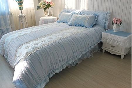 Newly Wedding Bed Set 4pcs Baby Girls Bedding Twin Queen King Size