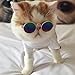 Coolrunner Cute and Funny Pet Sunglasses Classic Retro Circular Metal Prince Sunglasses for Cats or Small Dogs Fashion Costume
