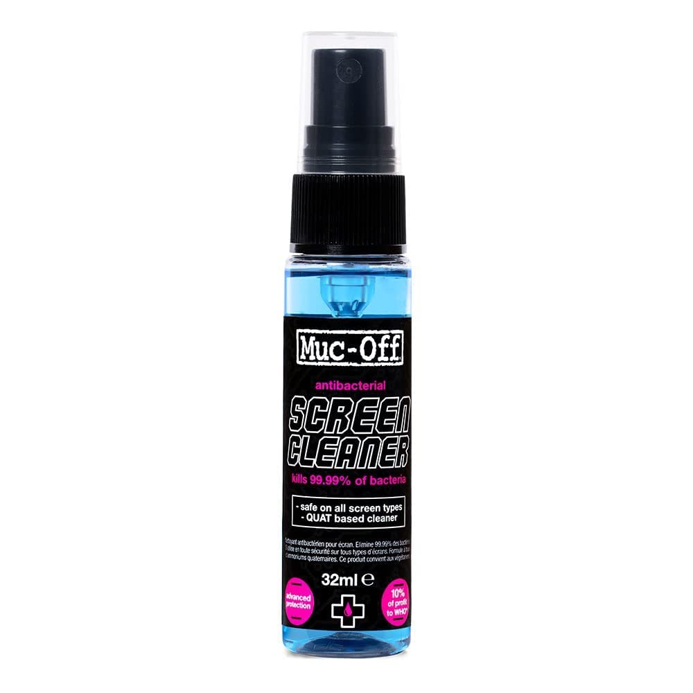 Muc-Off Screen Cleaner - Cleaner Spray for Phone, Laptop, and Electronics - Fight Germs - Streak-Free Biodegradable Formula - 32ml