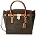 Michael Kors Studio Signature Hamilton Large Satchel Brown
