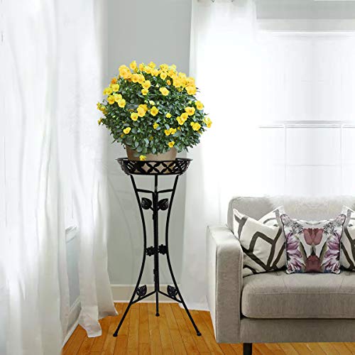 JzNova 2 Pack Metal Tall Plant Stand, Flower Pot Raised Holder, Iron