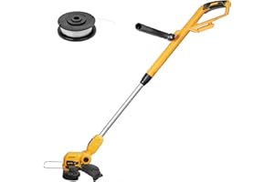 Cordless String Trimmer & Edger for Dewalt 20V Max Battery, Mellif Electric Weed Eater Brushless Weed Wacker w/ 10.2’’ Blade & Auto Line Feed & Safety Lock & Telescopic Shaft (Battery NOT Included)