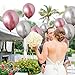 12inch 50 Pcs Latex Metallic Balloons, 25 Pcs Pink Metallic Balloons+25 Pcs Silver Metallic Balloons, Helium Shiny Balloons, Party Decoration Compatible Wedding Birthday Baby Shower Graduation party