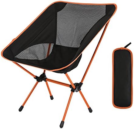 Domary Outdoor Folding Camping Chairs Portable Moon Leisure Chair Beach Chairs with Carry Bag for Hiking/Travel/Hunting/Fishing