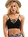 SweatyRocks Women Black Sports Lingerie Crop Top Bralette Bra Strap Cami Top