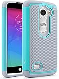 LG Leon Case, LG Tribute 2 Case, LK [Shock-Absorption] Hybrid Dual Layer Armor Defender Protective Case Cover for LG Leon / LG Tribute 2 (Mint)