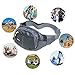 Wekine Lightweight Waist Bag 4 Zipper Pockets, Fanny Pack/Waist Packs Adjustable Belt Strap Runner, Cyclist,Hiking Outdoor Sports. (Black) (Black)