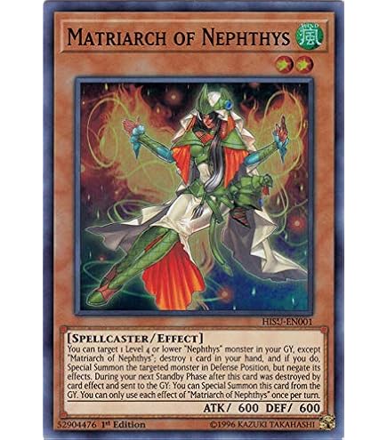 Amazon.com: Yu-Gi-Oh! - Last Hope of Nephthys - HISU-EN010 - Hidden  Summoners - 1st Edition