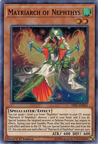 Yu-Gi-Oh! Singles - Matriarch of Nephthys - HISU-EN001 - Super Rare - 1st Edition - Hidden Summoners