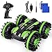 Remote Control Car Boat RC Truck Amphibious Stunt Car 4WD Off Road 2.4GHz Radio Controlled Vehicle Waterproof Double Side Race 360 Degree Rotates Green