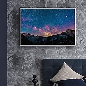 Floating Framed for Living Room Bedroom Galaxy Star...