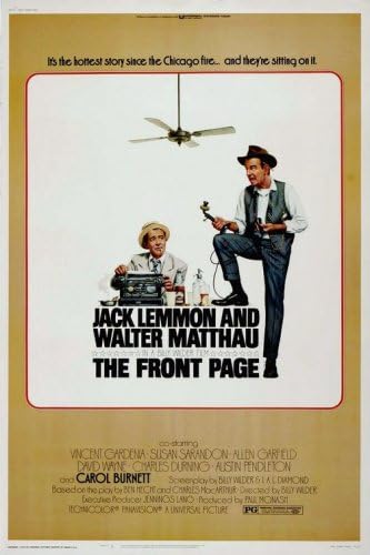 Front Page, Original 27x41 Tri-folded Regular Movie Poster