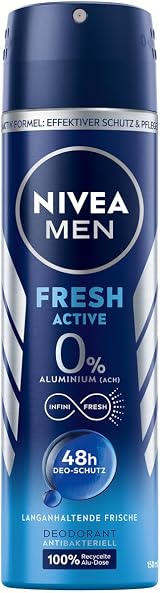 NIVEA MEN Fresh Active Deodorant Spray 150 ml Aluminium-Free ACH 48h view 1
