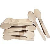 [320 Pack] Disposable Wooden Spoons | 6.3" Length, Biodegradable Spoons, Compostable Utensils, Eco-Friendly Wood Cutlery by E