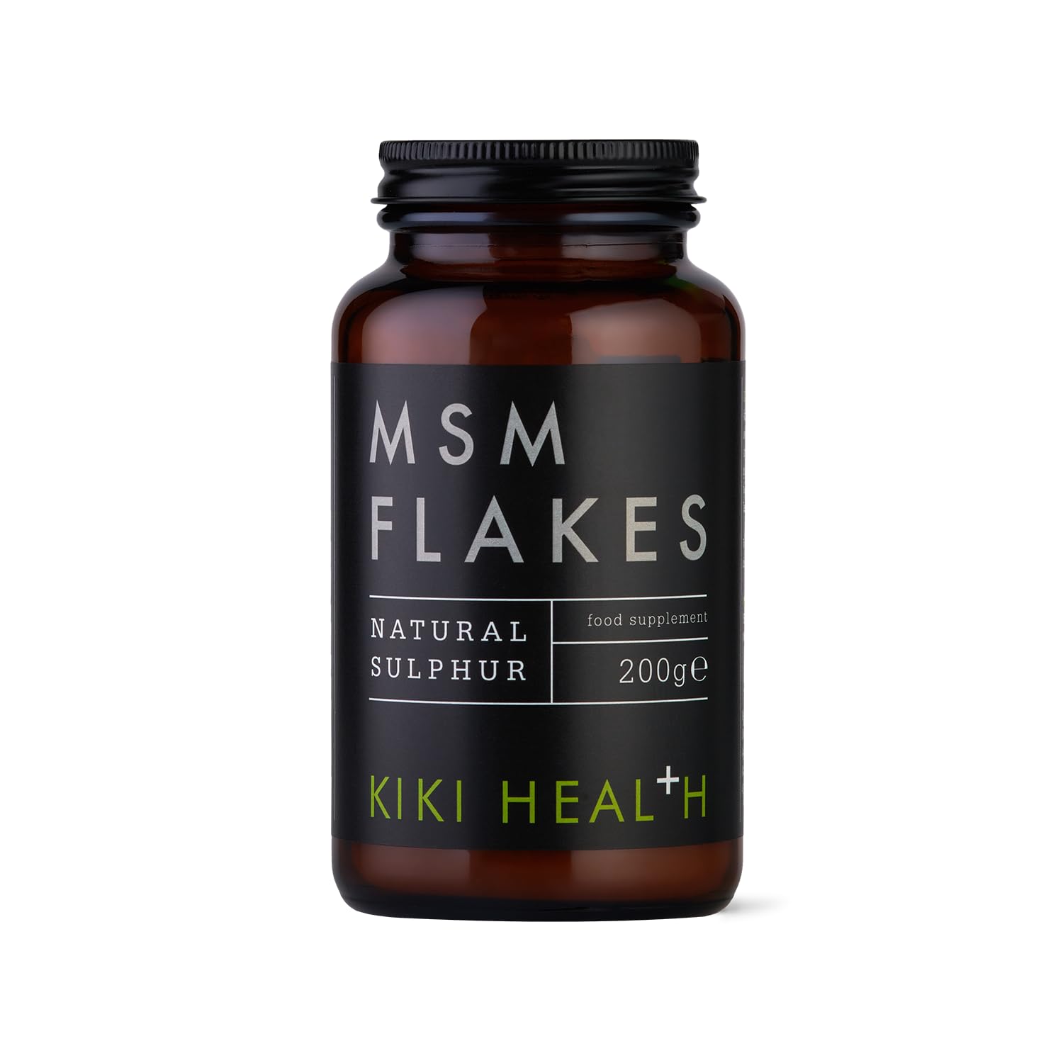 KIKI Health Natural MSM Flakes Minerals Supplements - Pure Natural Sulphur for Joints, Skin, Hair & Nails - Gluten-Free & Allergen-Free MSM Supplements - No Additives Easy Formulation 200g