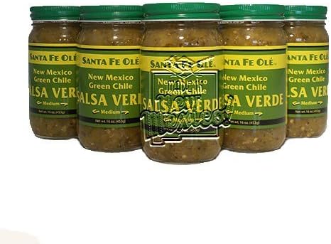 Santa Fe Ole New Mexico Green Chile Salsa Verde Medium (6)