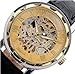 Voberry Classic Men's Leather Dial Skeleton Mechanical Sport Army Wrist Watch primary