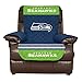NFL Seattle Seahawks Recliner Reversible Furniture Protector with Elastic Straps, 80-inches by 65-inches