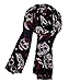 Roswear Women's Pure Wool Sugar Skull Print Super Soft Long Scarf Shawl