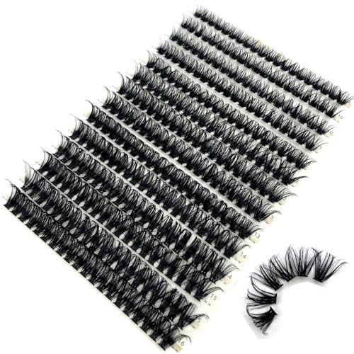 HBZGTLAD 30D/40D/50D/60D/80D Mink Eyelashes 280 Bundles Natural Eyelash extension 3D Russia Volume Individual Eyelash Cluster Makeup Tools Lashes (50D-D Curl-0.07MM-MIX)