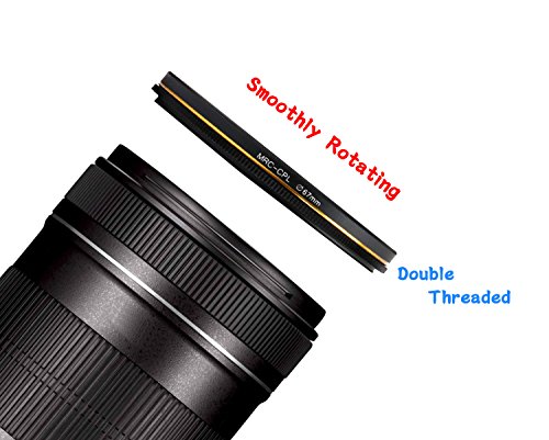 LESKINS 67mm CPL Circular Polarizing Filter for Camera Lenses, German Optics Glass, Ultra Slim, Weather-sealed, 16-Layer Multi-Resistant Nano Coated Circular Polarizer HD Glass Filter with Lens Cloth