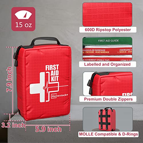 【2023 First aid Kits,Portable First Aid Kit with Labelled Compartments Molle