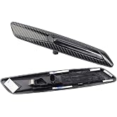 Kakulkomen Side Marker Light for B-MW 5 Series F10 F11 528i 528iX 2011-2013 | Turn Signal Lamp Led Front Fender for B-MW 5 Series F10 F11 528i 528iX 535i 2011-2013(Carbon Fiber Lens-Black)