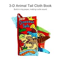 SUPOW Soft Cloth Book - Washable Education 3D Animal Tail Soft Activity Book with Colorful & Durable Painting for 0-6 Years Old Toddlers Kids Children Baby Boys Girls