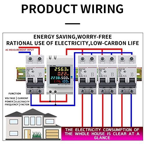 Digital Single Phase Energy Meter Electricity Usage Monitor AC 110V 40V