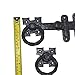 Nuvo Iron Antique Look Colonial Ring Latch Designed for Wood Gates, Doors - Black